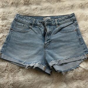 PacSun Light Blue Stretch Mom Jean Shorts